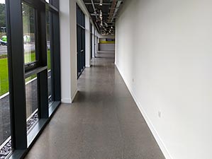 Polished Concrete Floor in Corridor